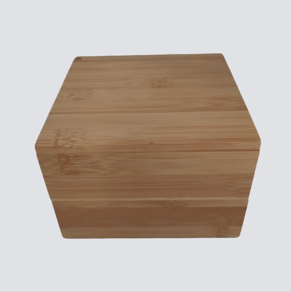 Bamboo Organizer Swivel Box Countertop 4x6x6 in